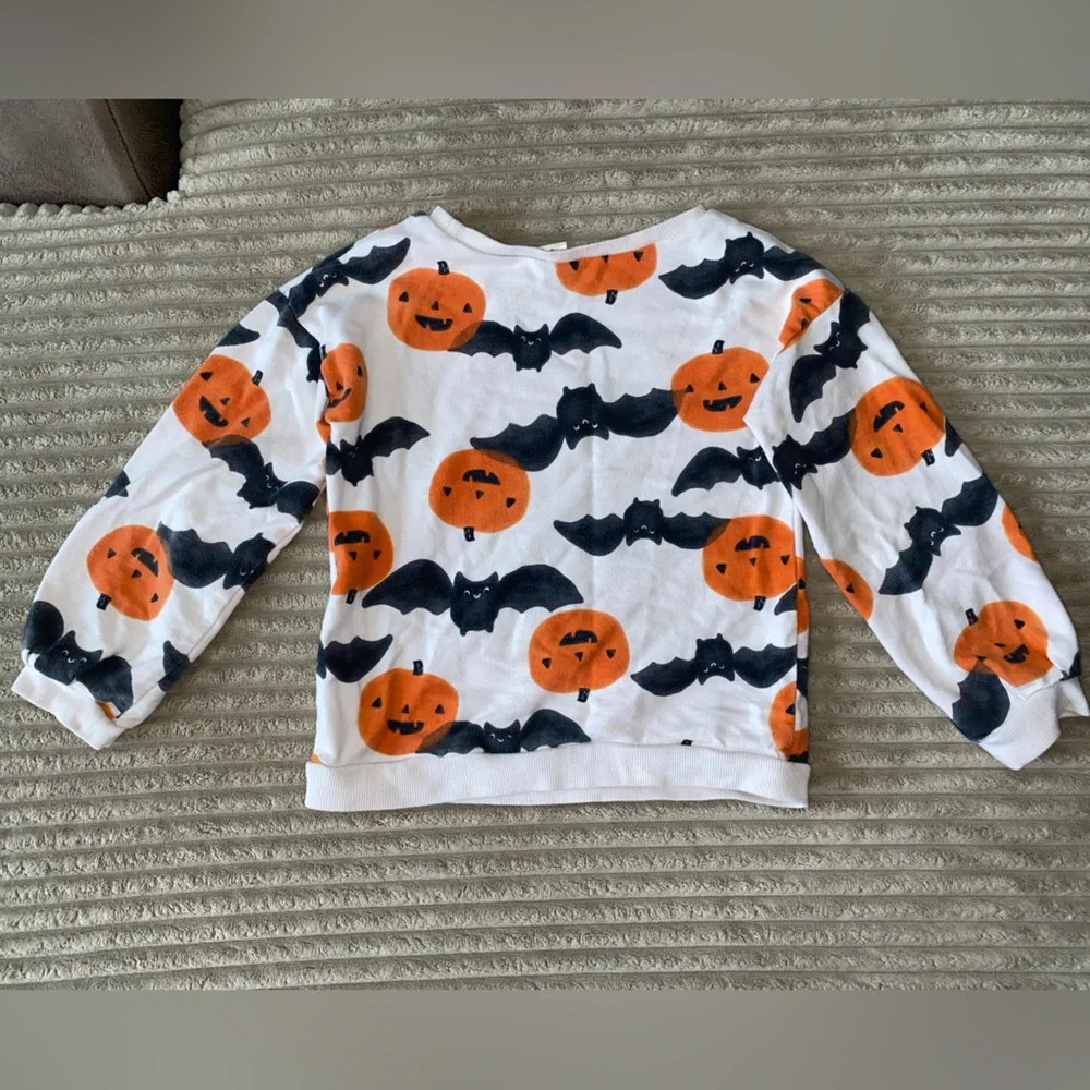 🎃 Carters Halloween Pumpkin Bat Top - Size 6/6X